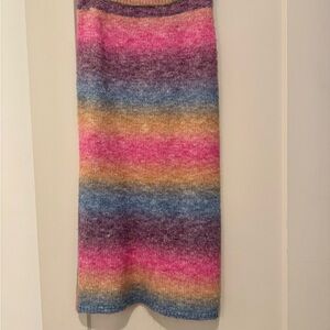 Anthropologie Multicolor Striped Pencil Skirt